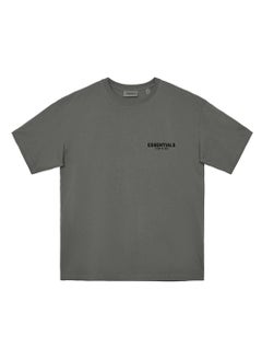FOG Double Line ESSENTIALS Season 8 SS22 Flocking Loose Large OS Short-sleeved T-shirt Men's High Street Trendy Brand