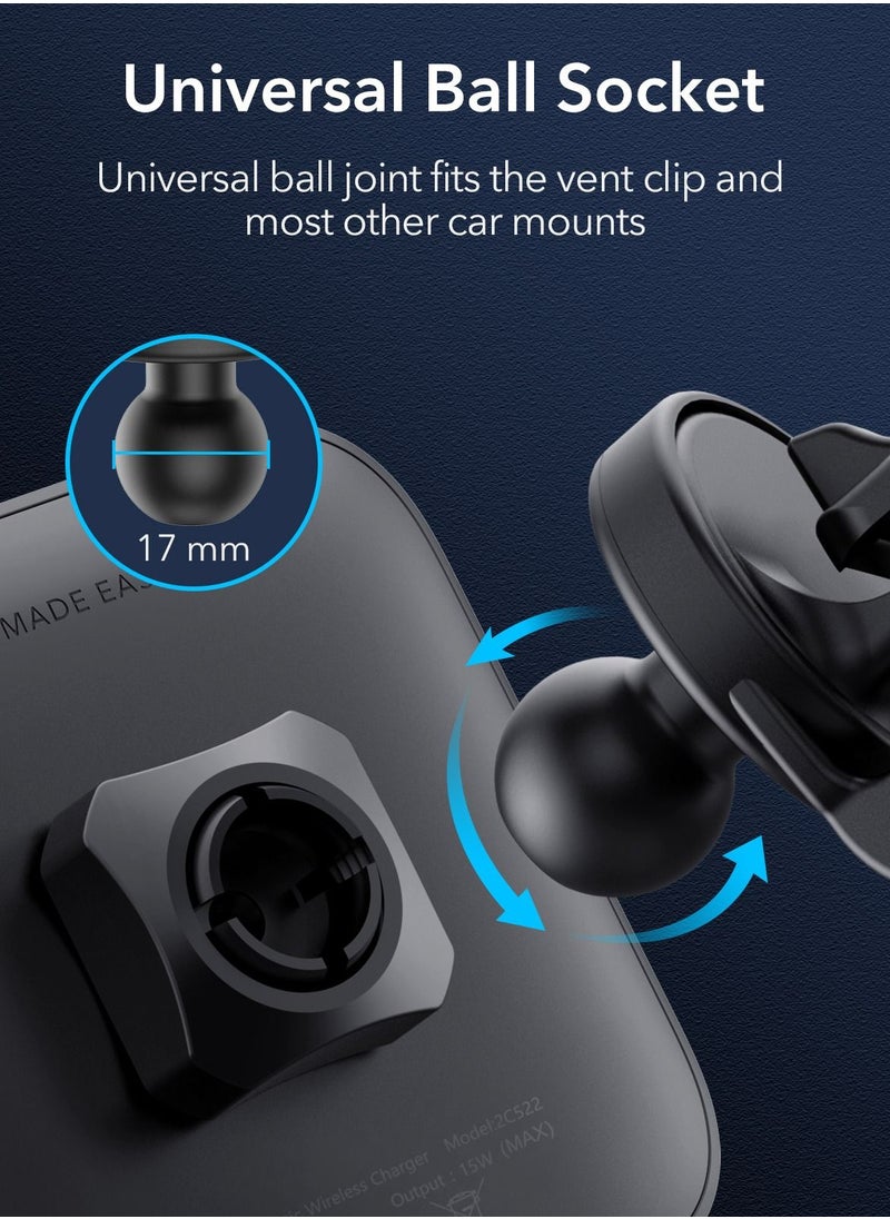 ESR - ESR Magnetic Wireless Car Charger with CryoBoost (HaloLock), Compatible with MagSafe Car Charger for iPhone 15/14/13/12 Series, Air Vent Mount, Fast Charging, Phone-Cooling Charger, Frosted Onyx - Image 1