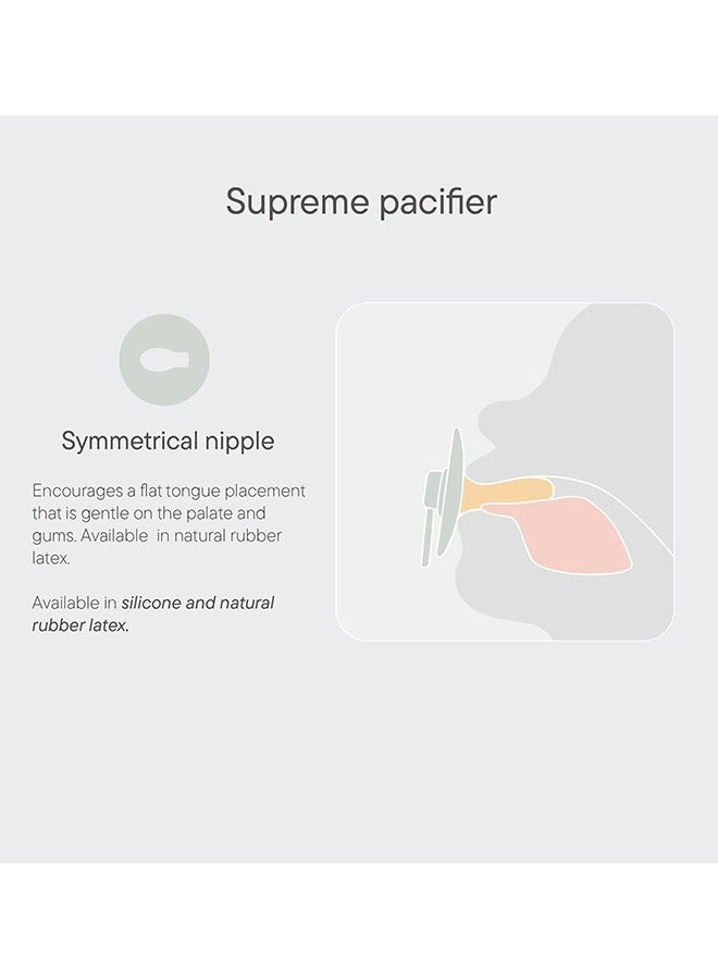 بيبس عبوة من  لهاية أطفال حديثي الولادة + أشهر مطاط طبيعي خالي من البيسفينول  فتحات هواء كبيرة لمزيد من الأمان مقاس  صنع في الدنمارك - Image 5