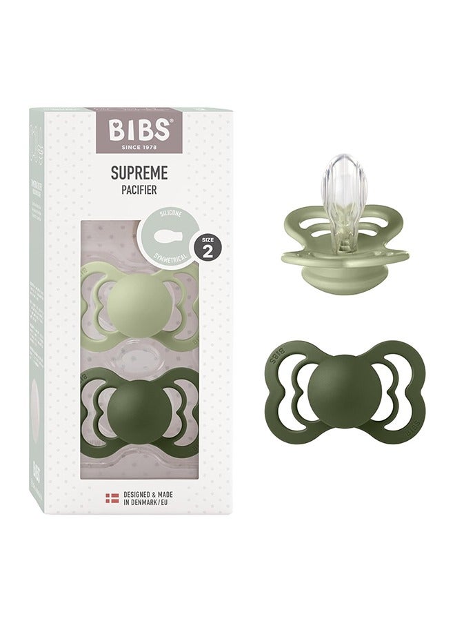 بيبس عبوة من  لهاية أطفال حديثي الولادة + أشهر مطاط طبيعي خالي من البيسفينول  فتحات هواء كبيرة لمزيد من الأمان مقاس  صنع في الدنمارك - Image 1