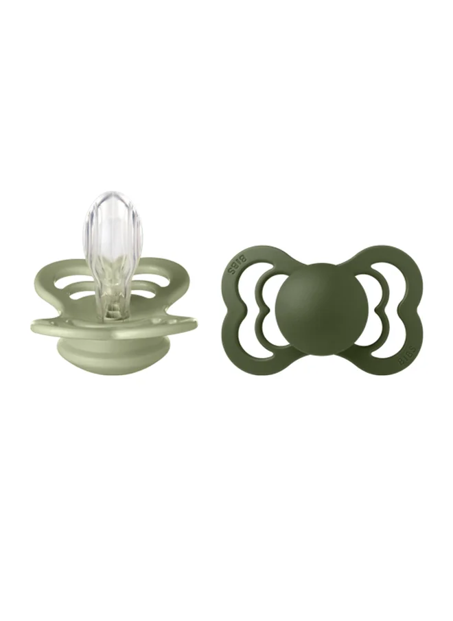بيبس Pack of 2 Baby Pacifier Newborn Pacifiers (6+ Months ) Natural Rubber Bpa Free Large Air Holes For More Safety Size - 2 Made In Denmark