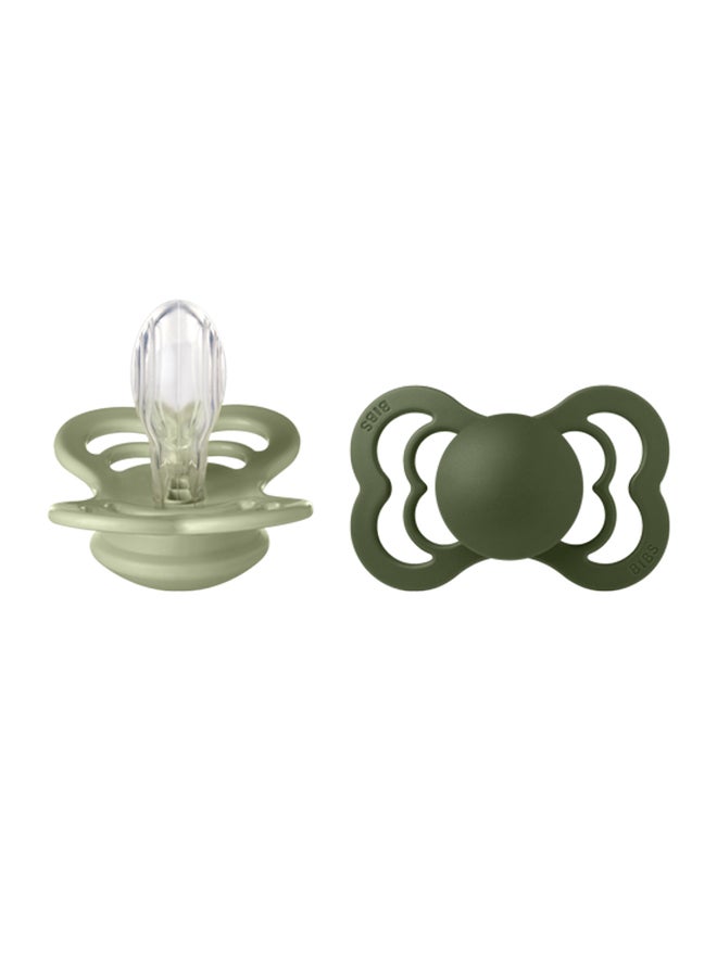 بيبس عبوة من  لهاية أطفال حديثي الولادة + أشهر مطاط طبيعي خالي من البيسفينول  فتحات هواء كبيرة لمزيد من الأمان مقاس  صنع في الدنمارك - Image 2