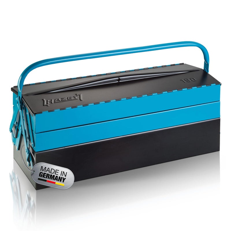 HAZET Metal Tool Box 190L Empty With Spacious Bottom Compartment and 4 FoldOut Side Compartments For Tidy Storage of Tools Etc - Image 2