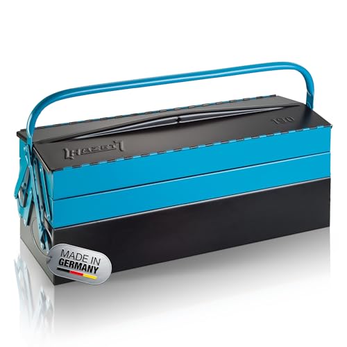 HAZET Metal Tool Box 190L Empty With Spacious Bottom Compartment and 4 FoldOut Side Compartments For Tidy Storage of Tools Etc - Image 1