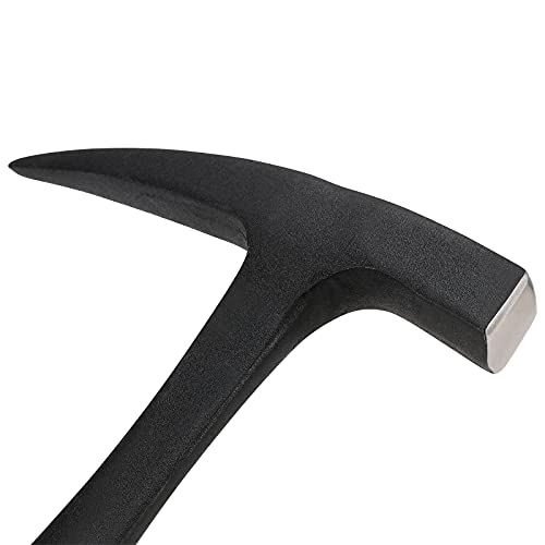 FUNSUEI 2 Pack 28 oz Rock Pick, Geological Hammer with Pointed Tip, Masonry Hammer with Non-Slip Shock Absorbing Grip for Masoners, Geologists, Campers - Image 3