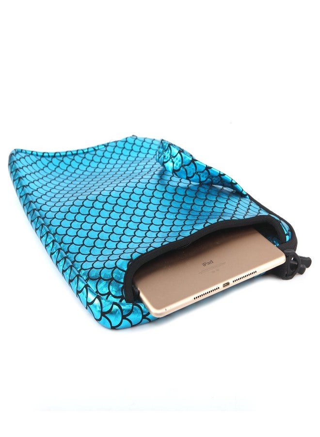 Youda 15.6-Inch Laptop Shoulder Carrying Bag Case Sleeve For 14" 15" 15.6 inch Macbook/Notebook/Ultrabook/Chromebook, Mermaid Scale (Blue) - Image 3