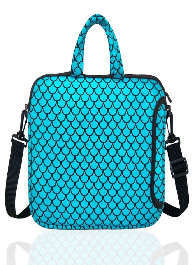 Youda 15.6-Inch Laptop Shoulder Carrying Bag Case Sleeve For 14" 15" 15.6 inch Macbook/Notebook/Ultrabook/Chromebook, Mermaid Scale (Blue) - Image 1