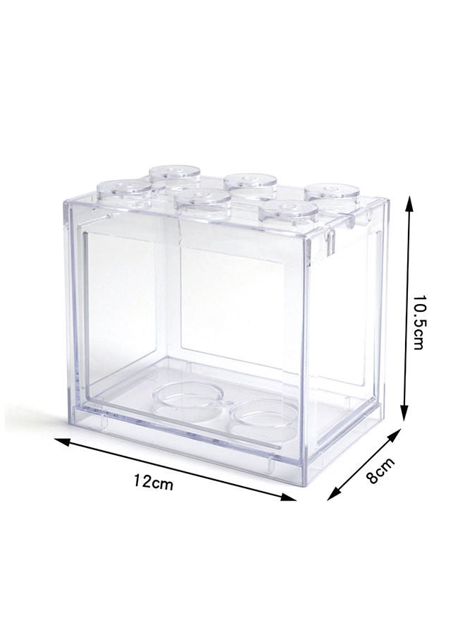 NIBEMINENT Mini Fish Tanks Row Aquarium Clear 12.00x8.00x10.50cm - Image 3