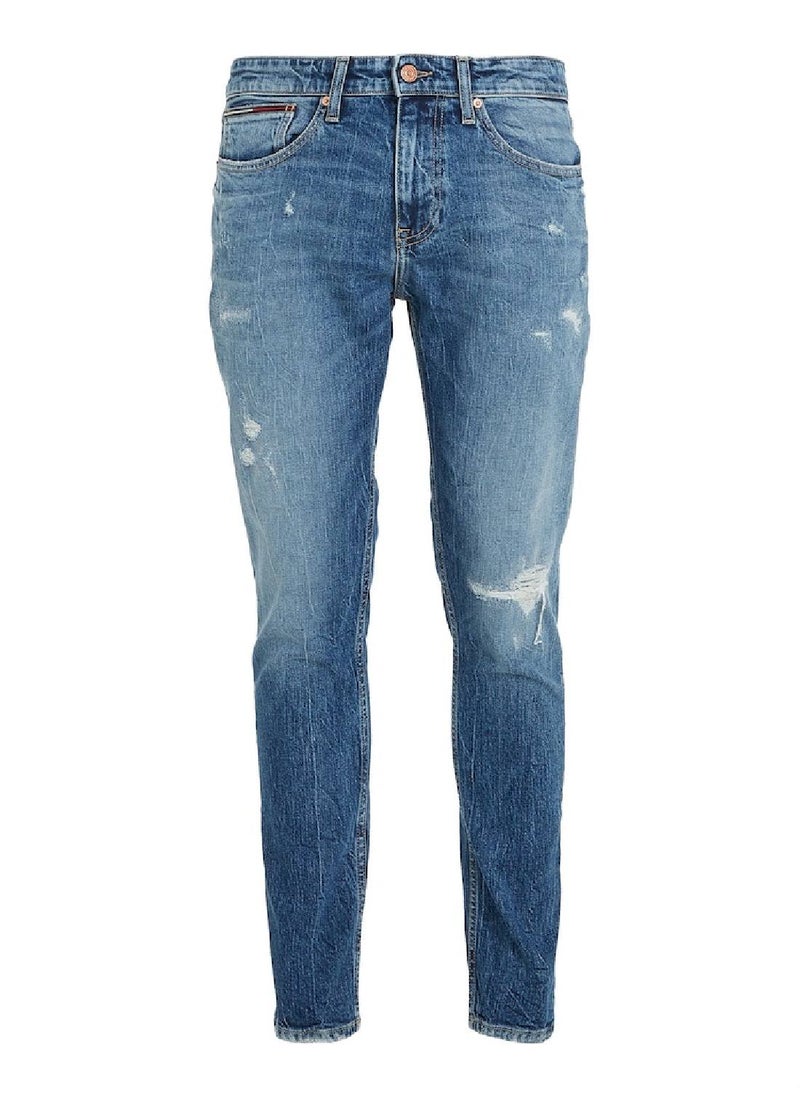 TOMMY JEANS - Men's Austin Slim Tappered Jeans, Blue - Image 1