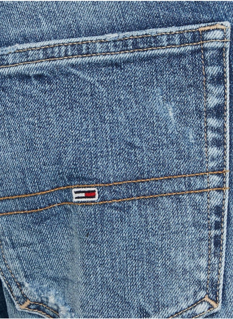 TOMMY JEANS - Men's Austin Slim Tappered Jeans, Blue - Image 1