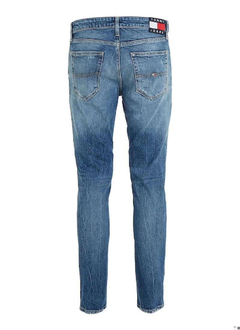 TOMMY JEANS - Men's Austin Slim Tappered Jeans, Blue - Image 1