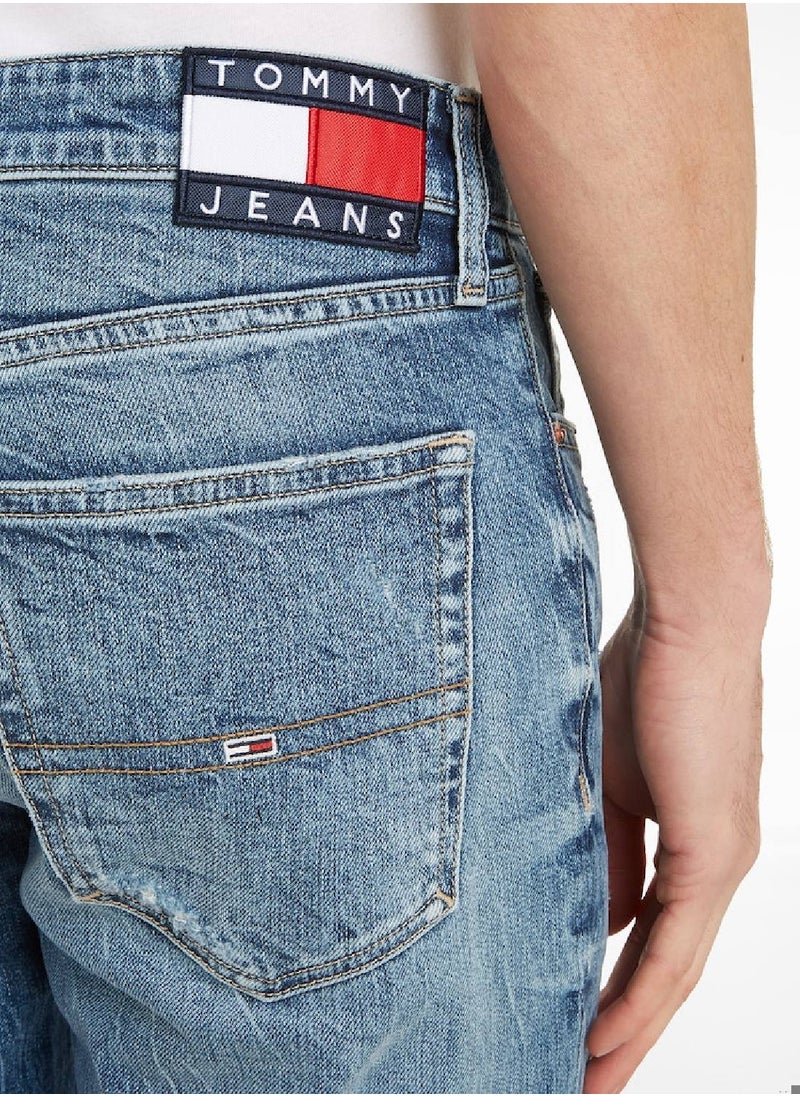 TOMMY JEANS - Men's Austin Slim Tappered Jeans, Blue - Image 1