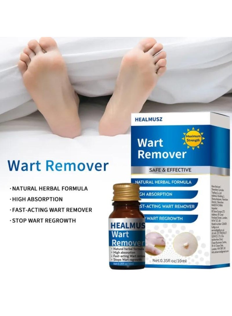 HEALMUSZ Wart Remover Skin Tag Remover Mole Corrector Skin Tag Removal and Repair Lotion Wart and Mole Remover Easy to Use Skin Tag Remover Safe and Effective Easy to use at Home Skin Tag Removal Serum 10ml  - Image 3