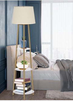 Floor Lamp for Living Room Bedroom Led Light Stand Corner Standing Lamp with Side Table Metal Standing Light with Modern Lampshade 3 Tier Book Shelf for Home Decor - pzsku/ZA60227BC6228169C5525Z/45/_/1722506568/2cecf547-eec9-4818-9d1c-43e30cbdef91