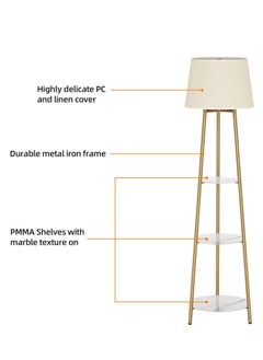 Floor Lamp for Living Room Bedroom Led Light Stand Corner Standing Lamp with Side Table Metal Standing Light with Modern Lampshade 3 Tier Book Shelf for Home Decor - pzsku/ZA60227BC6228169C5525Z/45/_/1722506620/500f978f-1c30-4dc3-b8bd-6bd92529be30