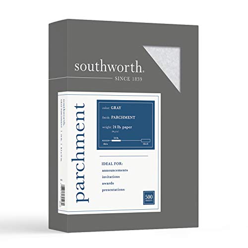 Southworth® Parchment Specialty Paper, 24 Lb., 8 1/2" x 11", Gray, Pack Of 500 - Image 1