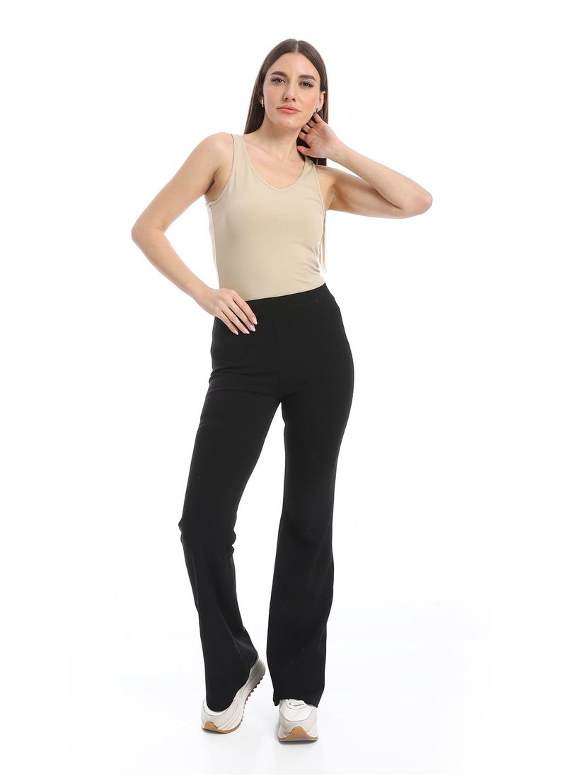 Andora Cotton Basic Plain Tank Top_Beige  - Image 4