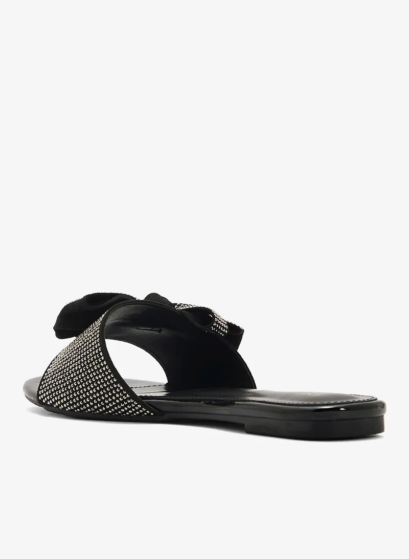 ELLA Pointed Flat Sandal With Bow