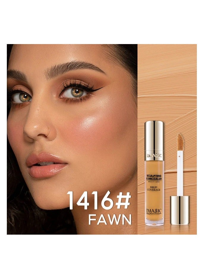 إيماجيك مجموعة خافي العيوب IMAGIC 6 ألوان | خافي عيوب كريمي متعدد الاستخدامات بتغطية كاملة | تحديد وإضاءة وتصحيح للحصول على بشرة خالية من العيوب (FAWN) - Image 1