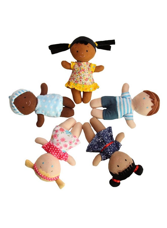 Snuggle Stuffs Basket Of Buddies 8" Plush Diversity Dolls | Toddler Dolls | Preschool Dolls | Multicultural Dolls | Set Of 5 - Image 5