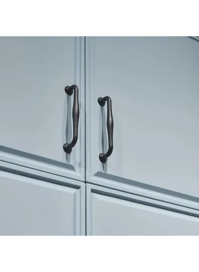 6 Pieces Black Metal Cabinet Handles 96mm Hole Spacing Easy Install Durable Stylish - Image 2