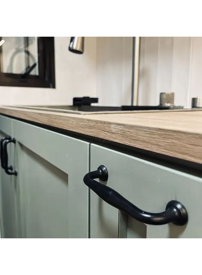 6 Pieces Black Metal Cabinet Handles 96mm Hole Spacing Easy Install Durable Stylish - Image 3