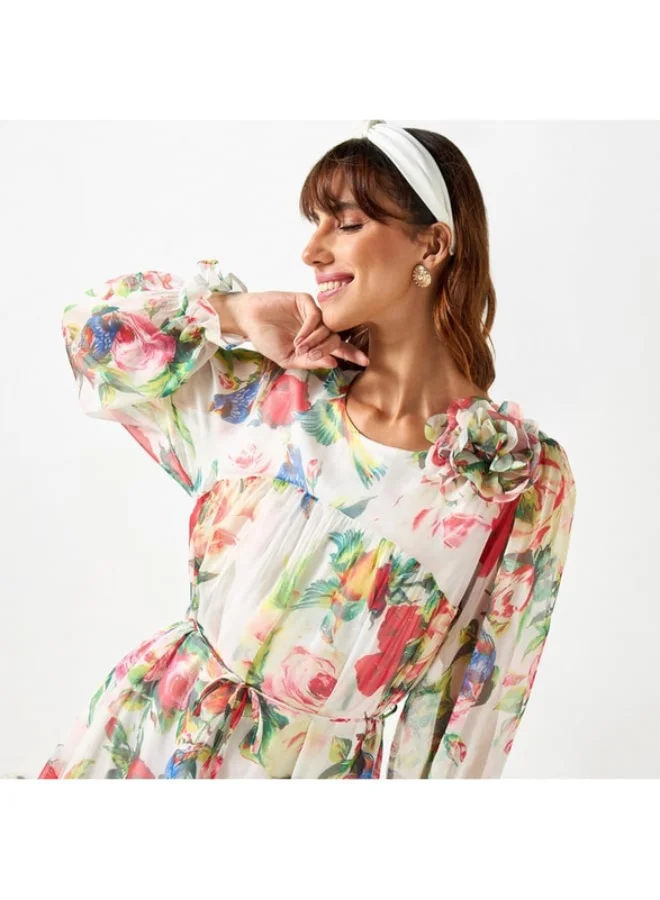 2Xtremz Floral Chiffon Dress