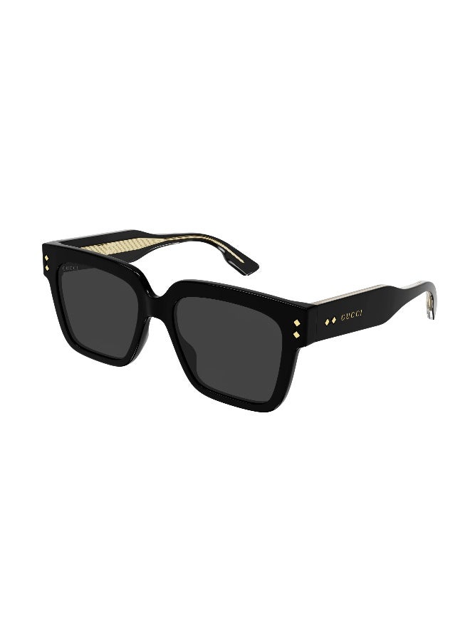 GUCCI GG1084S 001 Men's Full Rim Square Sunglasses, Shiny Black/Grey - Image 1