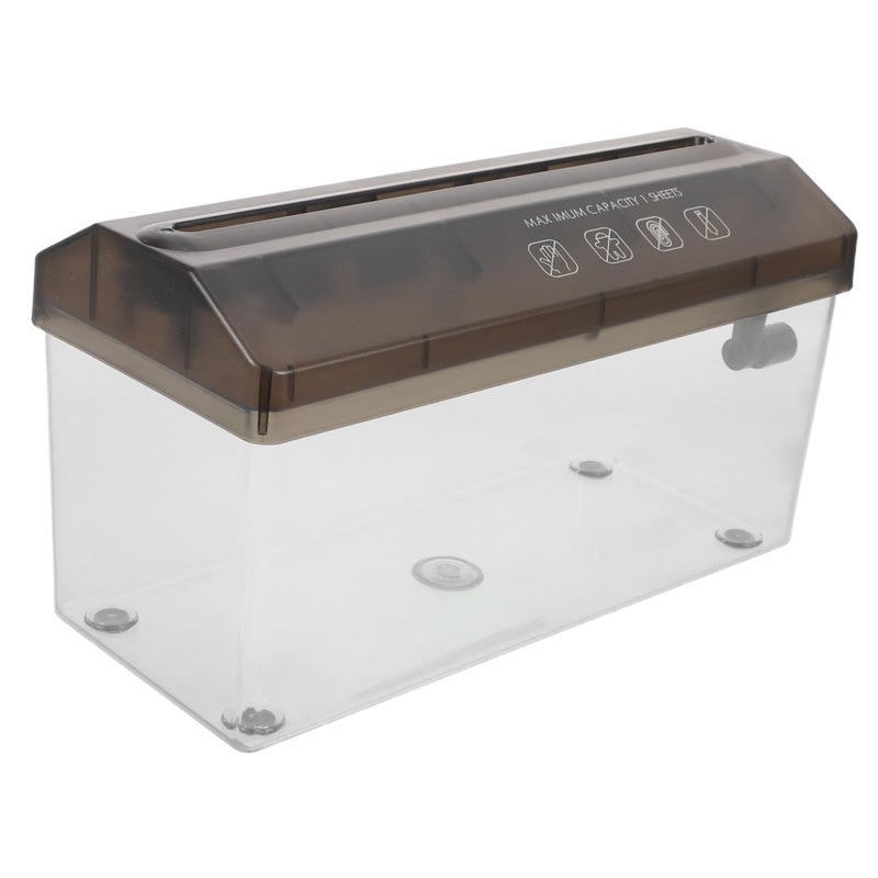 Hand Crank Paper Shredder Low Noise Quiet Desktop Manual Home Use - Image 2