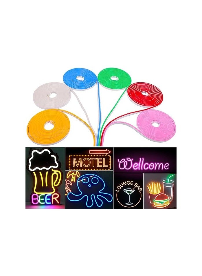 شريط اضاءة نيون مرن مقاوم للماء بتصنيف IP65 لمقاومة المياه والغبار مع محول لتزيين المنزل والمكتب وديوالي والكريسماس (ازرق - 10متر)، أكريليك مع الوصلة جاهز علي التركيب - Image 2