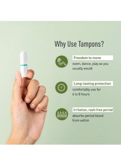 Sirona Sirona 100%  Organic Cotton Tampons for Regular Flow - 18 Tampons  - Image 3