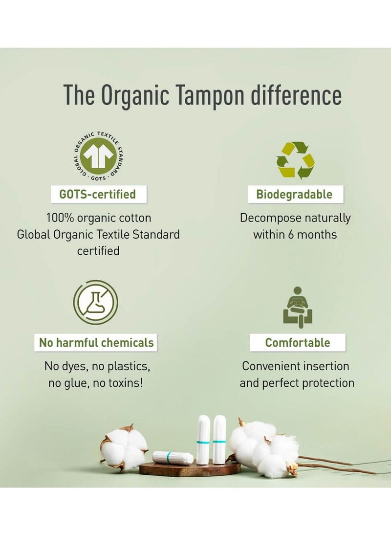 Sirona 100%  Organic Cotton Tampons for Regular Flow - 18 Tampons - Image 5