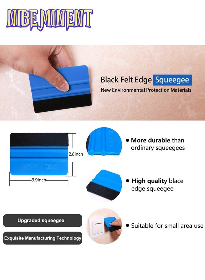NIBEMINENT 10 Pcs Car Vinyl Wrap Tool Kit Wrap Squeegee Tool Kit Wallpaper Smoothing Tool Kit Felt Squeegee Vinyl Squeegee Tools for Car Wrapping and Install Wallpaper  - Image 5