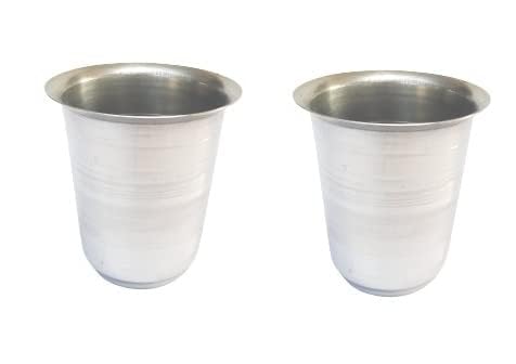 advancedestore Stainless Steel Glass [Minimum Order Qty-2Pcs] Mirror Polish, Food Grade | Scratch Resistant, Serving Glass | for Water Juice