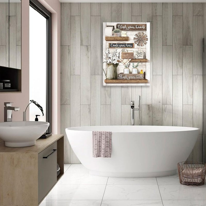 Fuzawet Rustic Bathroom Wall Art - Image 5