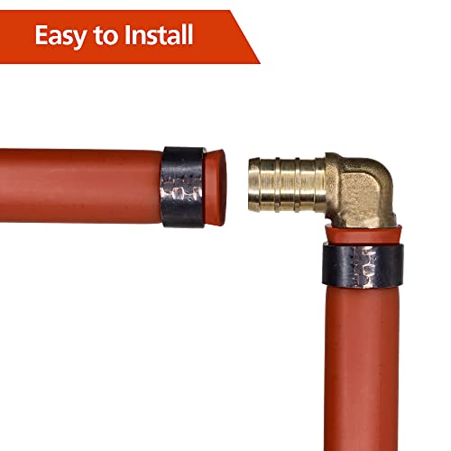 Ruby Q 25 Pack 3/4" PEX Fittings, PEX Elbow Fittings, Brass PEX Fittings for PEX Tubing Pipe - Image 4