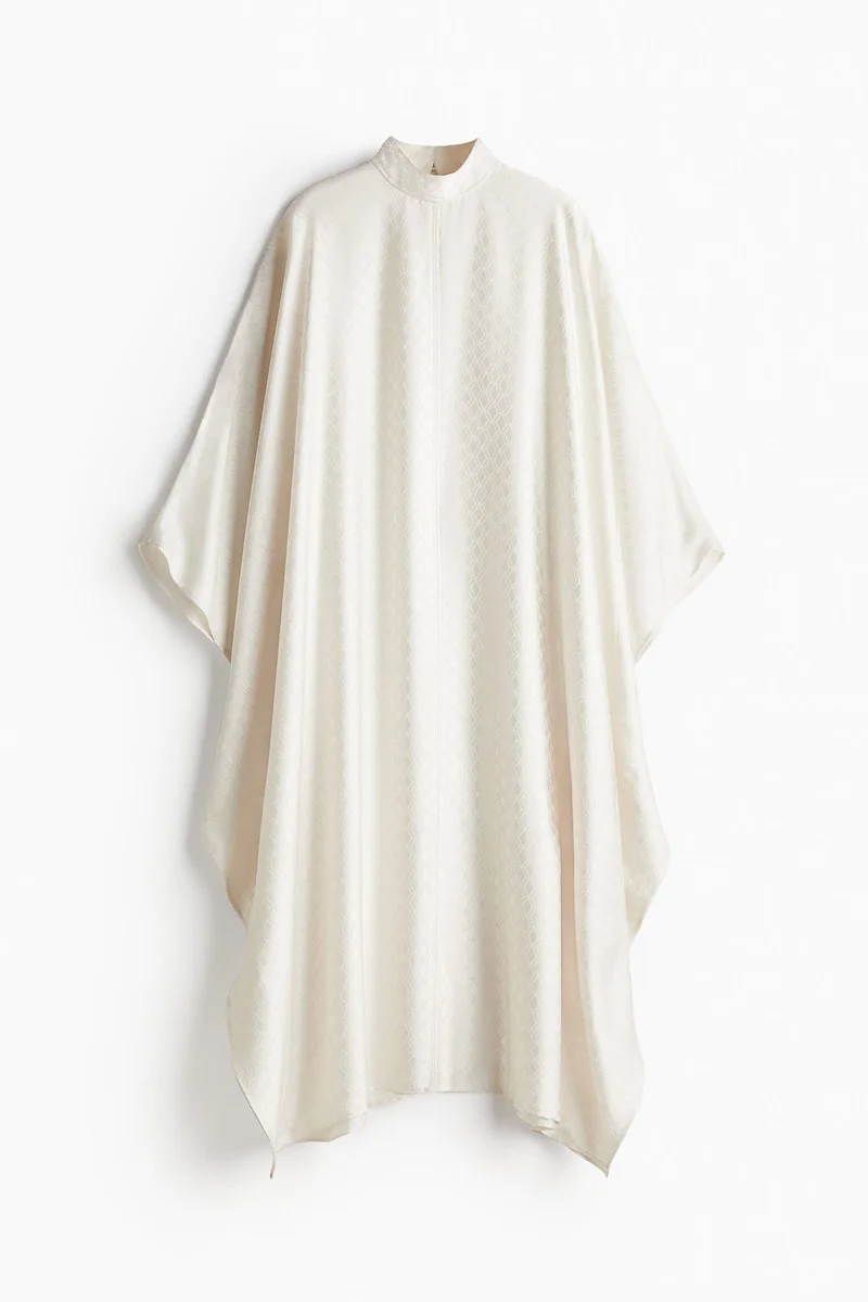اتش اند ام Textured Ivory Caftan Dress