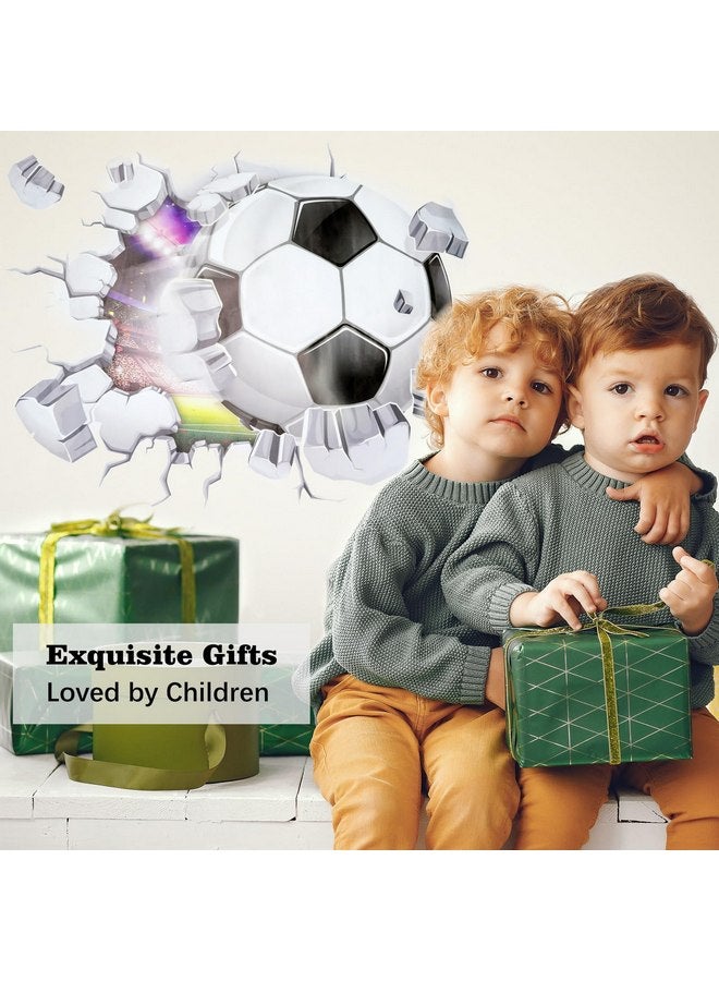 SITAKE 3D Soccer Stickers, Art Ball Soccer Wall Decal for Kids Room, Football Vinyl DIY Soccer Wallpaper for Boys Bedroom Playroom Living Room Window Door Decoration, 19.7 x 24.3in - Image 4