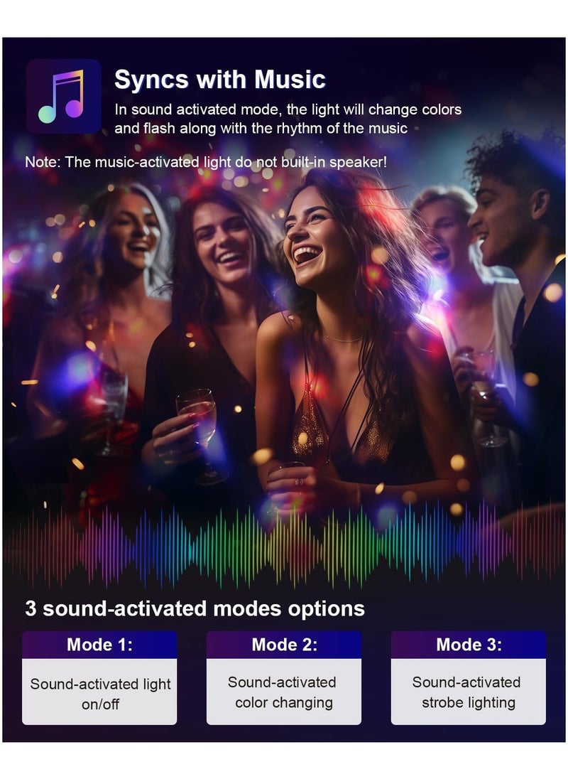 SP Sound Activated Party Lights with Remote Control Dj Lighting, RBG Disco Ball, Strobe Lamp 7 Modes Stage Par Light for Home Room Dance Parties Birthday DJ Bar Karaoke Xmas Wedding Show Club Pub  - Image 4