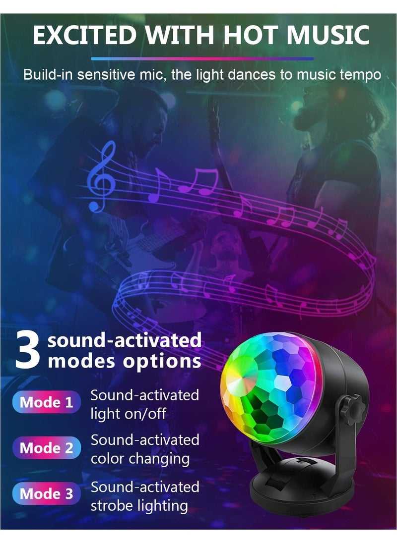 SP Sound Activated Party Lights with Remote Control Dj Lighting, RBG Disco Ball, Strobe Lamp 7 Modes Stage Par Light for Home Room Dance Parties Birthday DJ Bar Karaoke Xmas Wedding Show Club Pub  - Image 5