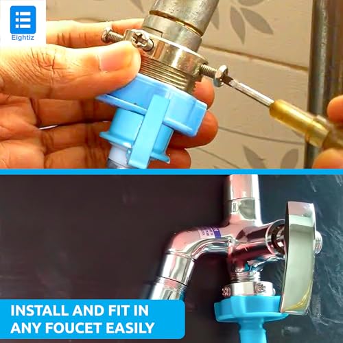 Eightiz Flexible PVC Washing Machine Inlet Hose water pipe, Universal Water Inlet with Tap adaptor Connector for Top & Front Load Fully Automatic (10M) - Image 5
