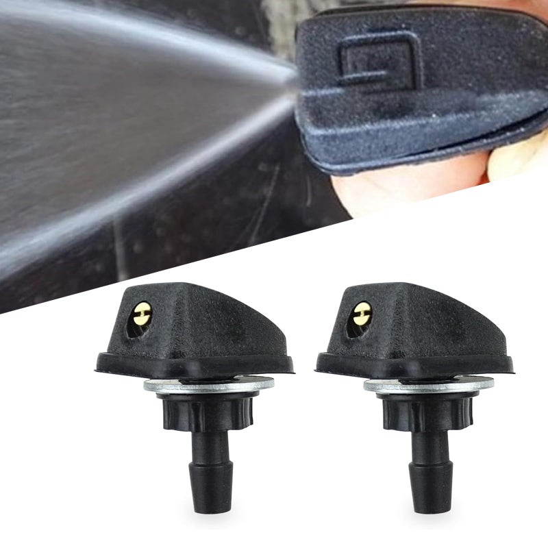 Tesnaao Pack2 Car Windshield Washer Automotive Wiper Nozzles Sprayer Head Replacement Parts Universal for Most Cars Trucks and Vans Black - Image 3