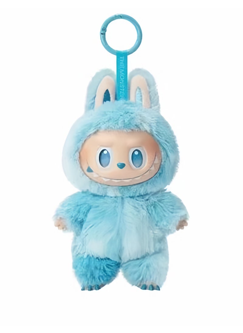 LABUBU Doll Pendant Labubu 3rd Generation Macaron Vinyl Plush Doll 17cm, Blue - Hope  - Image 1