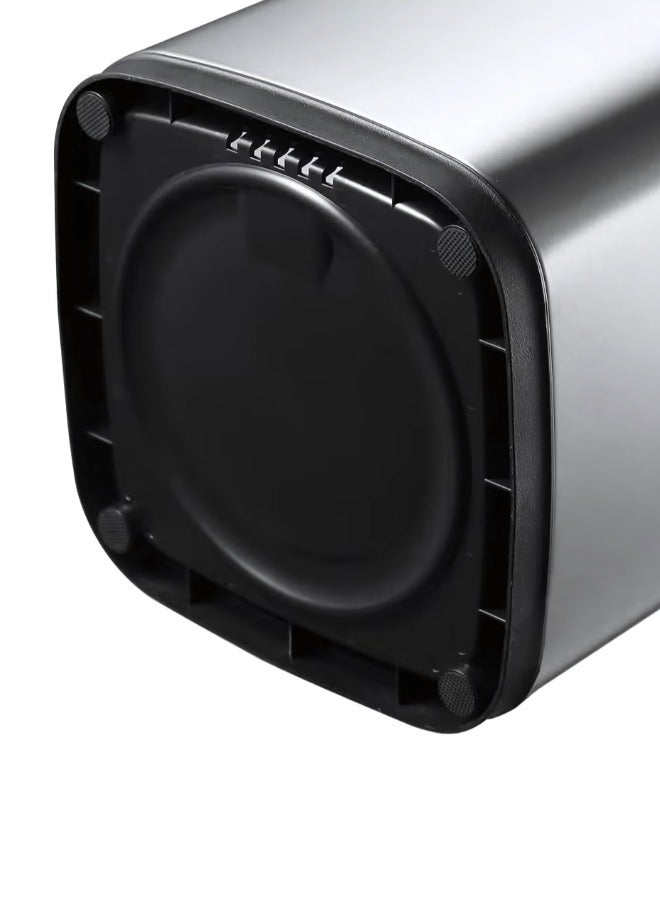 EKO LAGUNA SERIES | 12L Compact Open-Top Trash Can | Brushed Stainless Steel | Fingerprint-Resistant | Small Waste Bin for Bathrooms, Bedrooms & Under-Desk Use | Metallic Grey - Image 5