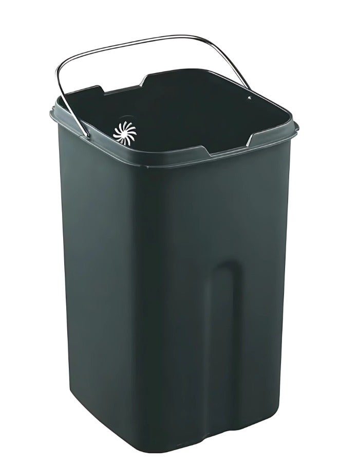 EKO LAGUNA SERIES | 12L Compact Open-Top Trash Can | Brushed Stainless Steel | Fingerprint-Resistant | Small Waste Bin for Bathrooms, Bedrooms & Under-Desk Use | Metallic Grey - Image 4