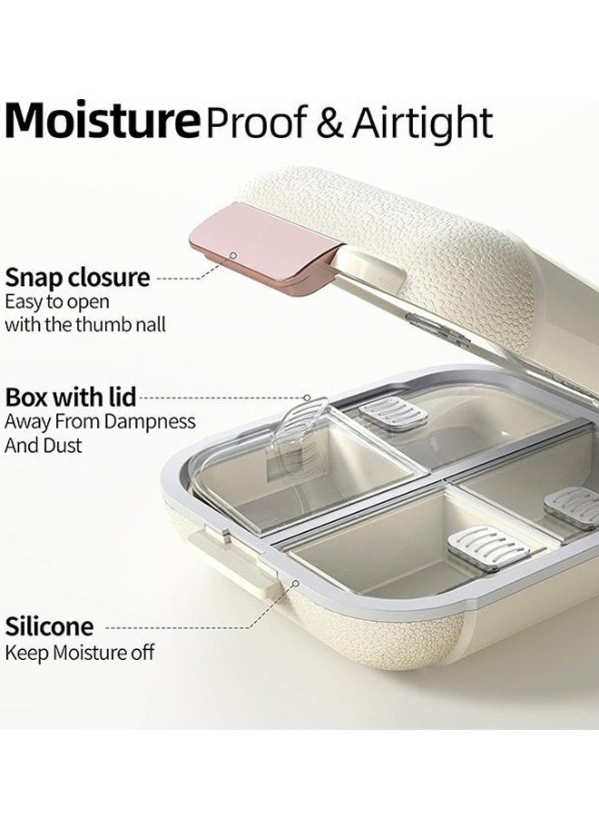 7 Grid Daily Pill Organizer Portable Pill Storage Pill Case Organizer Large Compartment Week Medication Holder Container for Medicine Supplement Fish Oil,Home Use, Business Trips, Outdoor Activities Large Size - Image 5