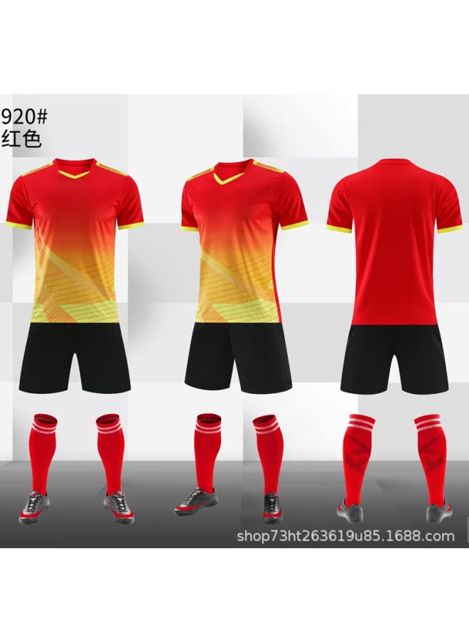 920 Red Short Sleeve Football Jersey - Image 1