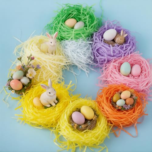 Kiddokids Easter Grass, 16oz Multicolor Rainbow Craft Shredded Crinkle Paper Easter Grass Filler for Easter Baskets, Easter Egg Hunts, Gift Boxes, Party Favors, Wedding, Birthday, Easter Decor - Image 2