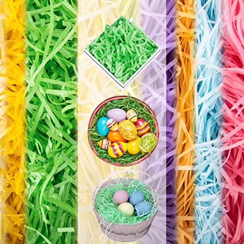 Kiddokids Easter Grass, 16oz Multicolor Rainbow Craft Shredded Crinkle Paper Easter Grass Filler for Easter Baskets, Easter Egg Hunts, Gift Boxes, Party Favors, Wedding, Birthday, Easter Decor - Image 1