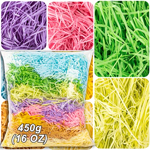 Kiddokids Easter Grass, 16oz Multicolor Rainbow Craft Shredded Crinkle Paper Easter Grass Filler for Easter Baskets, Easter Egg Hunts, Gift Boxes, Party Favors, Wedding, Birthday, Easter Decor - Image 3